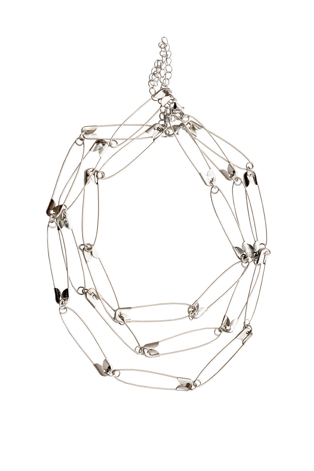 Banned Alternative Imperdible Silver Safety Pin Choker