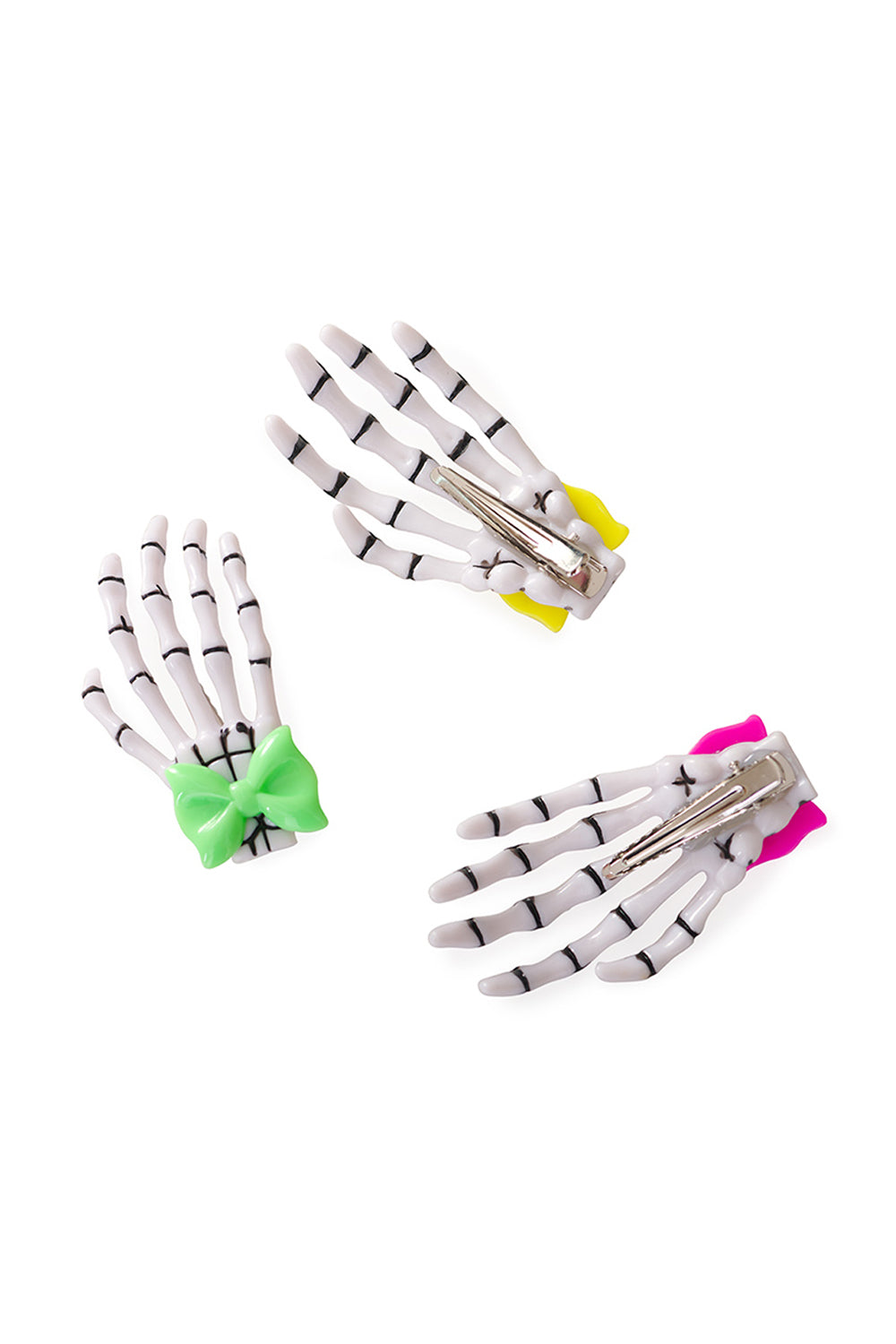 Banned Alternative Jupiter Skeleton Hands With Bow Hairclip