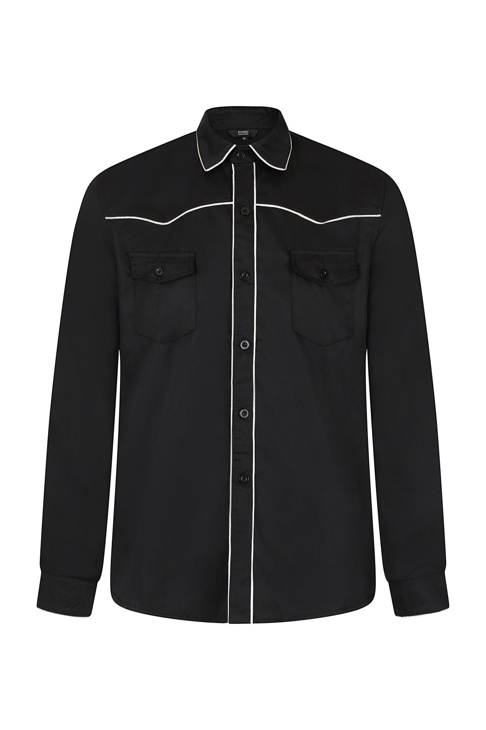 alternative mens dress shirts Icvfdpl Mens Shirts Goth Gothic Two Piece Alternative Clothes Goth Long Sleeve Top Clothes Casual Blouse Stylish Man Streetwear Black Xl
