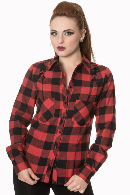 Banned Alternative BREAKING RULES CHECK SHIRT