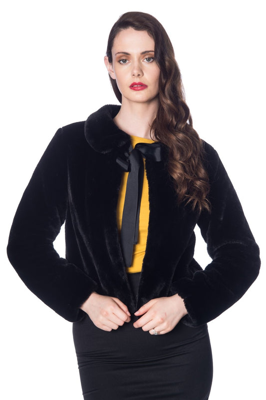 Banned Alternative ROCK N ROLL LEOPARD SWING FUR JACKET