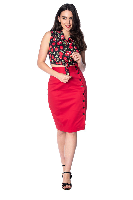 Banned Alternative Cherry soda tie shirt