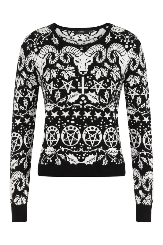 Banned Alternative GOAT LORD ALL OVER XMAS JUMPER