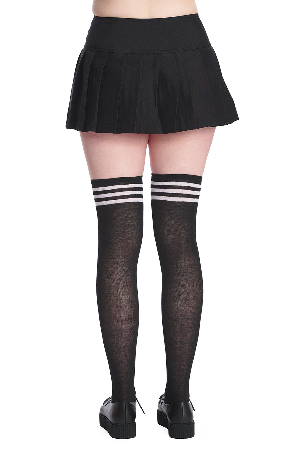 Banned Alternative Black/Black Orange Darkdoll Mini Skirt