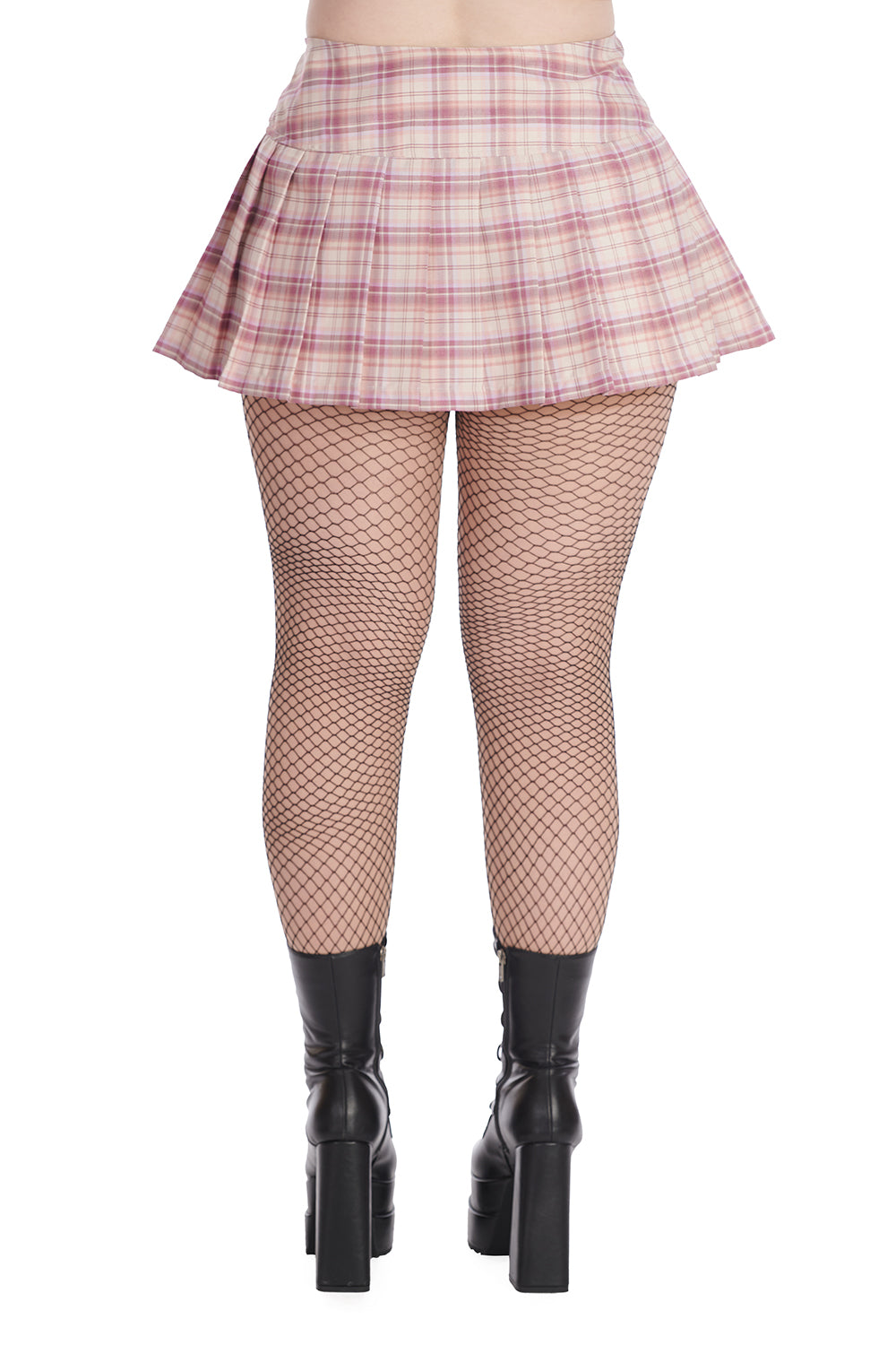 Banned Alternative Pink/White Orange Darkdoll Mini Skirt