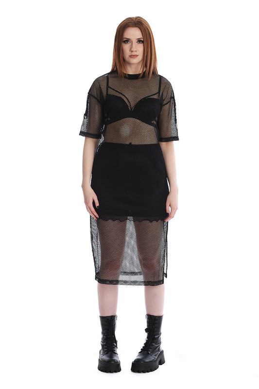 Banned Alternative WANDA FISHNET DRESS