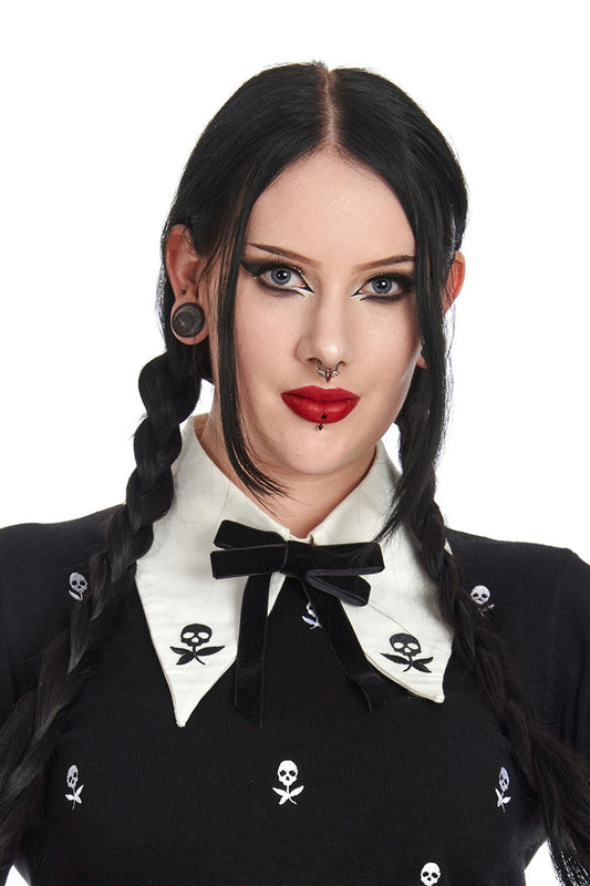 Banned Alternative NEVERMORE EMBROIDERED COLLAR
