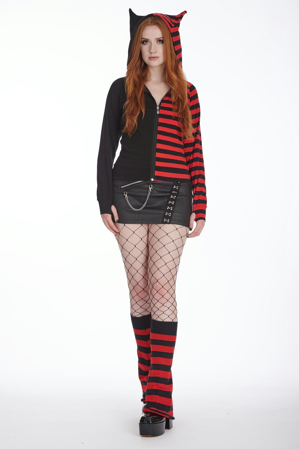 Banned Alternative STOKER STRIPED LEGWARMERS