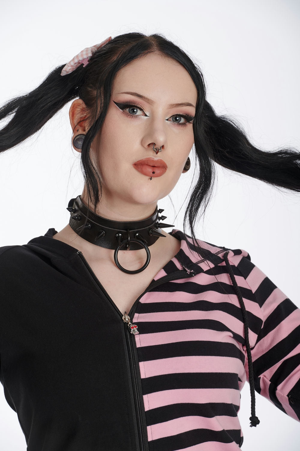 Banned Alternative Black Violet Vandal O-ring Choker