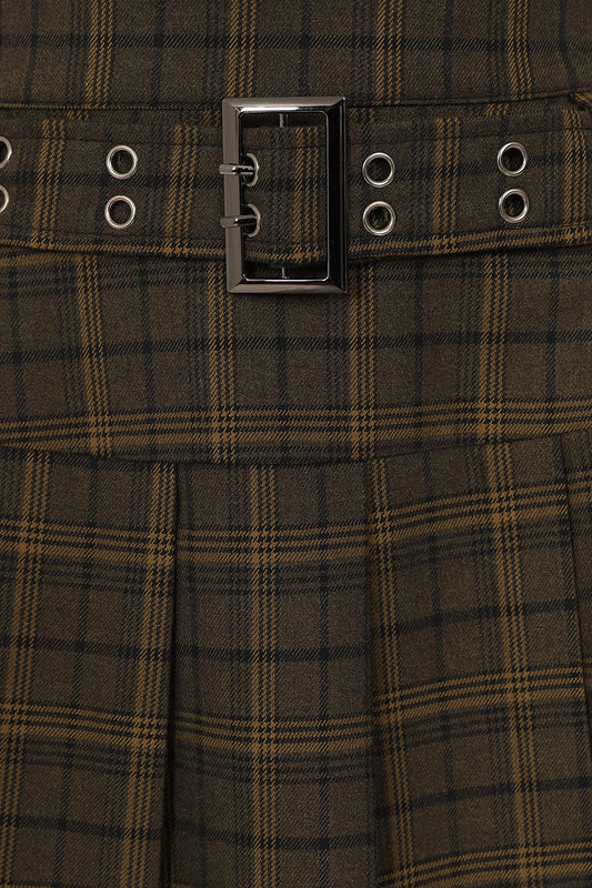 Banned Alternative Olive Just A Girl Mini Skirt