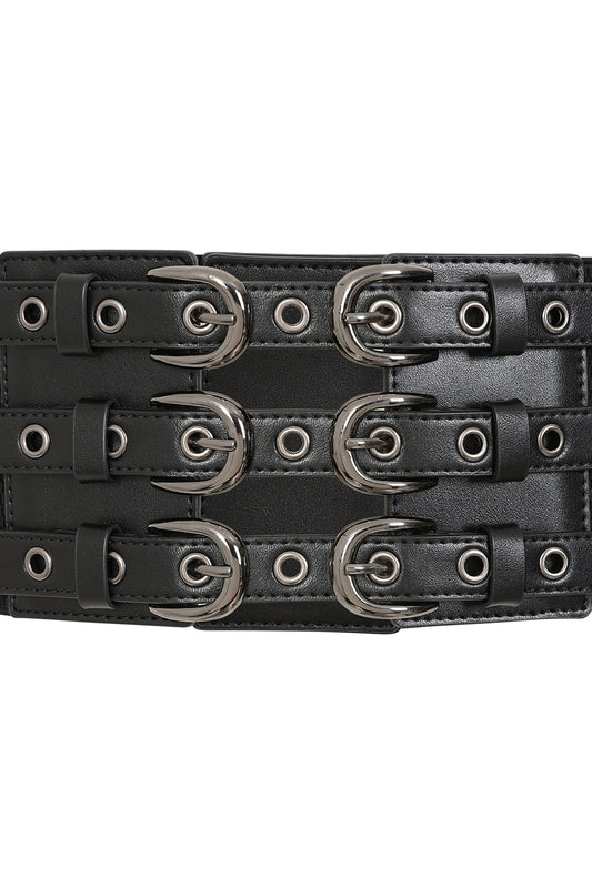 Banned Alternative Black Mourning Wrap Belt