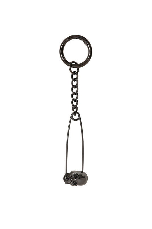 Banned Alternative Skull Spike Safety Pin Charm