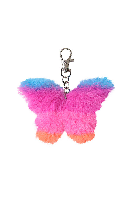 Banned Alternative Fluttering Butterfly Fur Key Charm