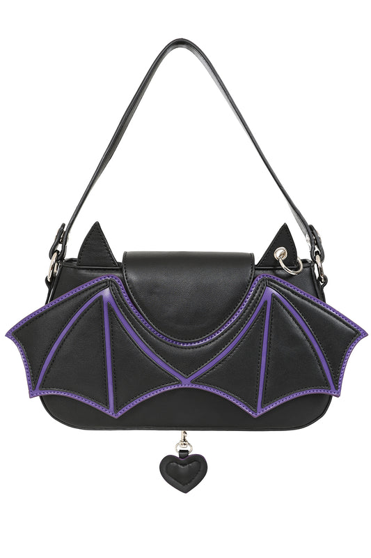 Banned Alternative Batwing Charm Handbag