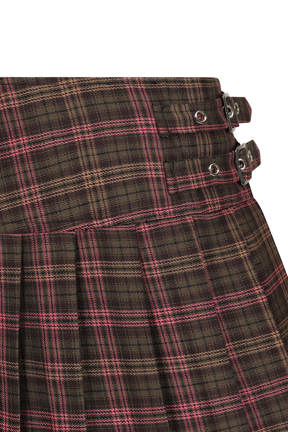 Banned Alternative Pink/Brown Orange Darkdoll Mini Skirt