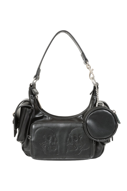 Banned Alternative Black Twin Terror Shoulder Bag