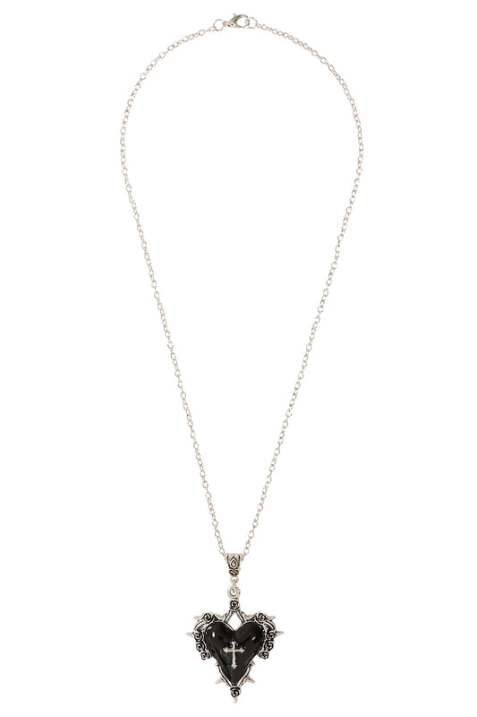 Banned Alternative Black Crimson Heart Necklace