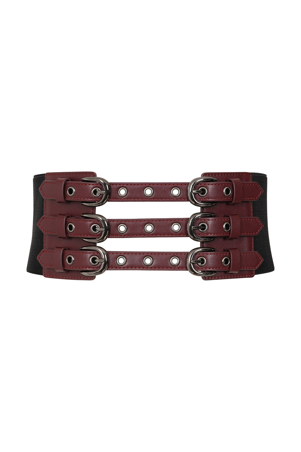 Banned Alternative Burgundy Mourning Wrap Belt