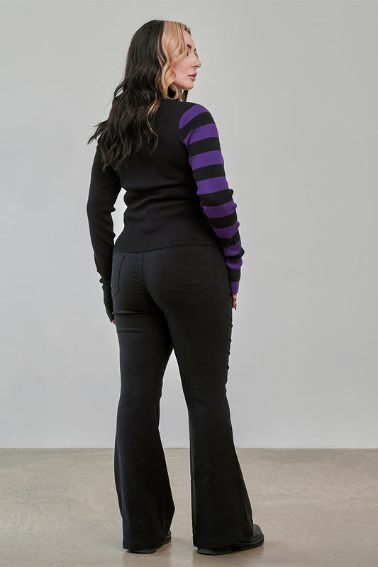 Banned Alternative Black/Purple Midnight Ritual Cardigan