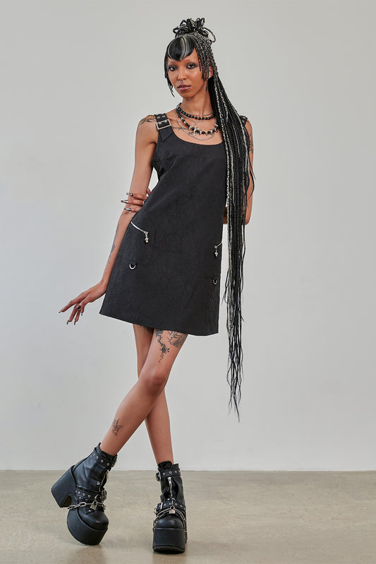 Banned Alternative Black No Rules Black Buckle Dress