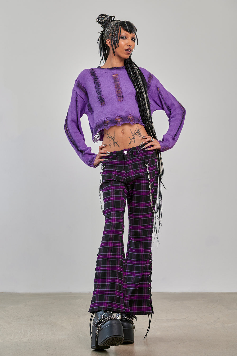 Banned Alternative Purple Torn Apart Jumper