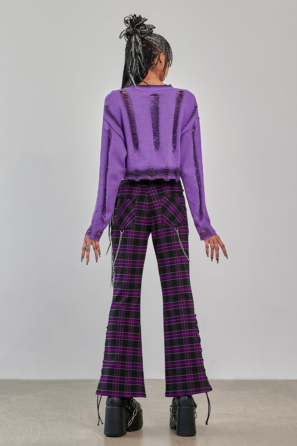 Banned Alternative Purple Torn Apart Jumper
