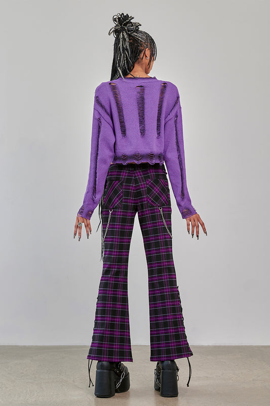 Banned Alternative Purple Torn Apart Jumper