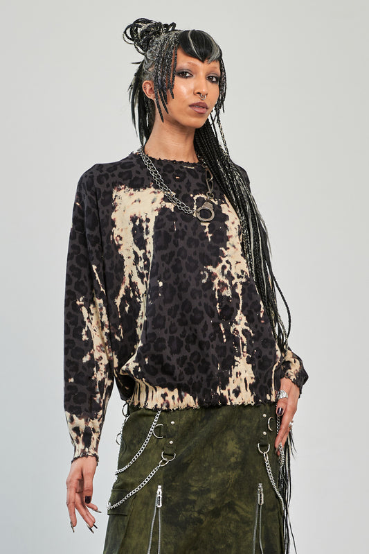 Banned Alternative Black Bleach Storm Jumper