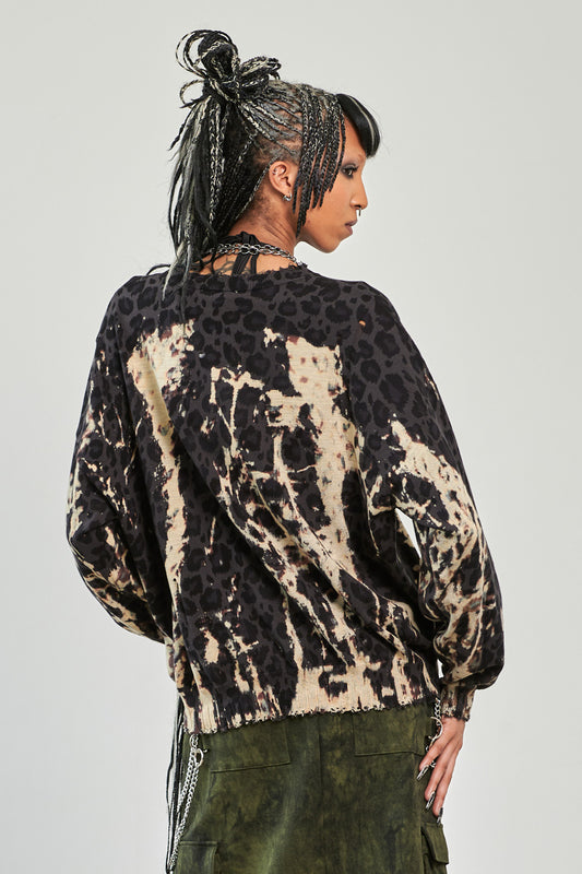 Banned Alternative Black Bleach Storm Jumper