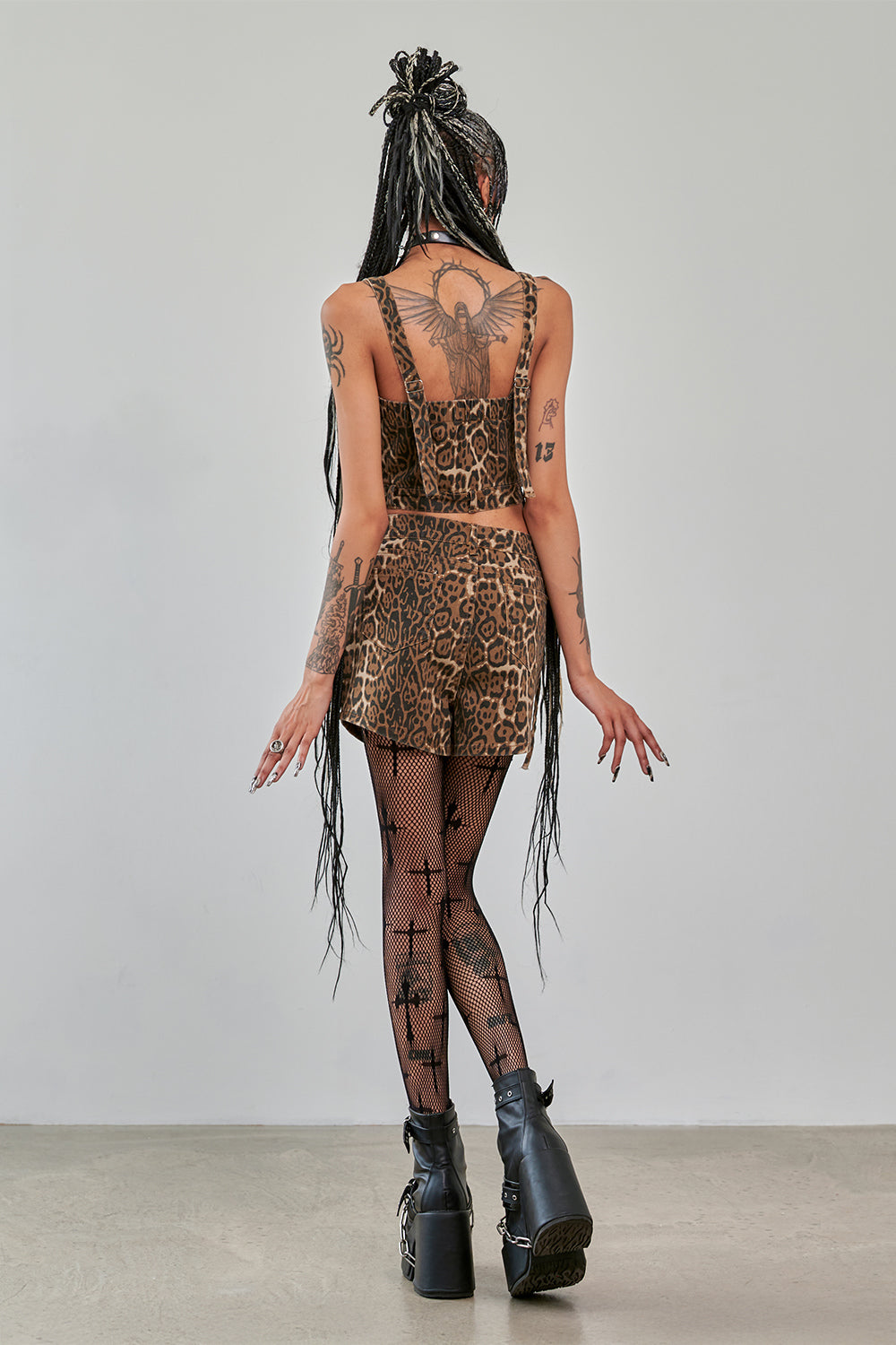 Banned Alternative Leopard Denim Wild Instincts Shorts