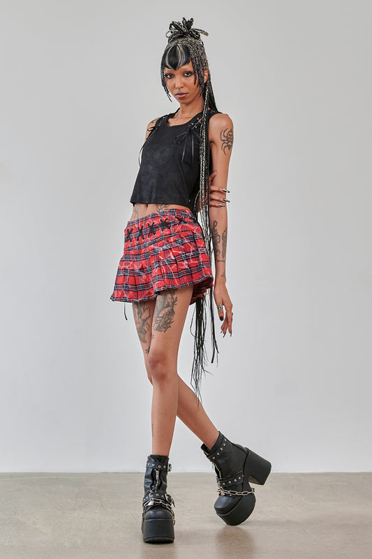 Banned Alternative Black Banned Rogue Ribbon Top