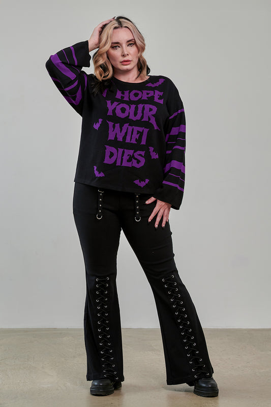 Banned Alternative Black Venus Stride Trousers