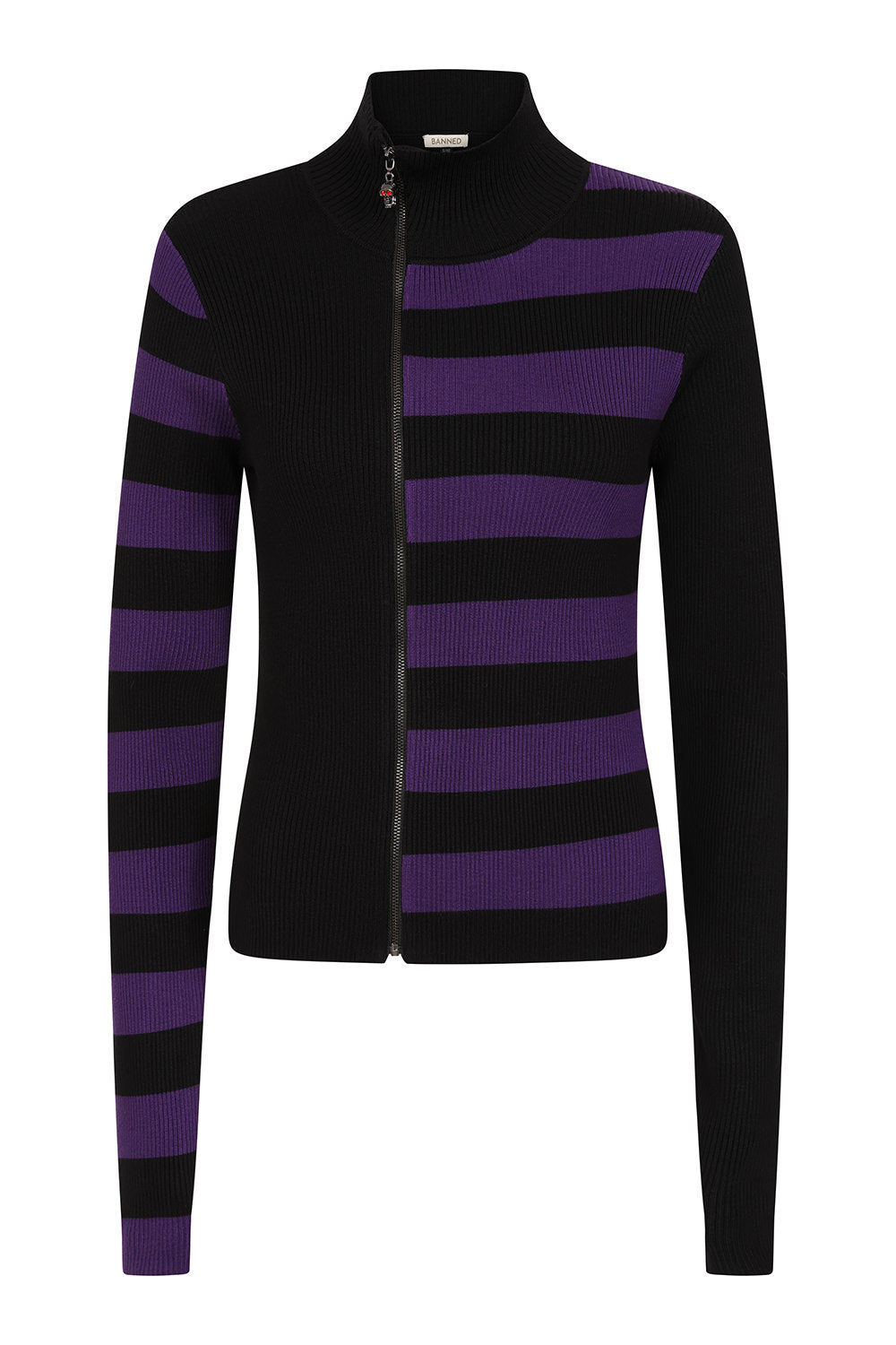 Banned Alternative Black/Purple Midnight Ritual Cardigan