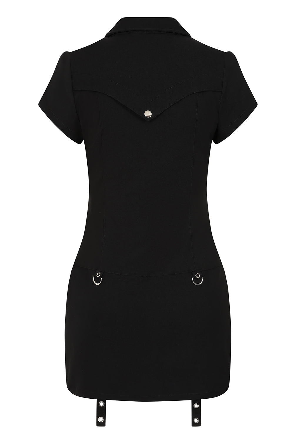 Banned Alternative Black Tartan Night Zip Dress