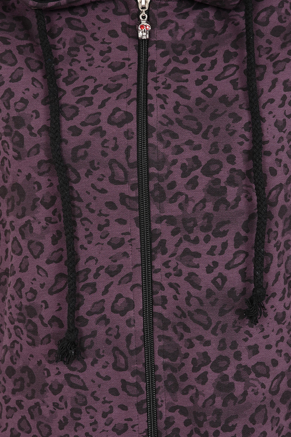 Banned Alternative Purple/Leopard Vampire Kitty Hoodie