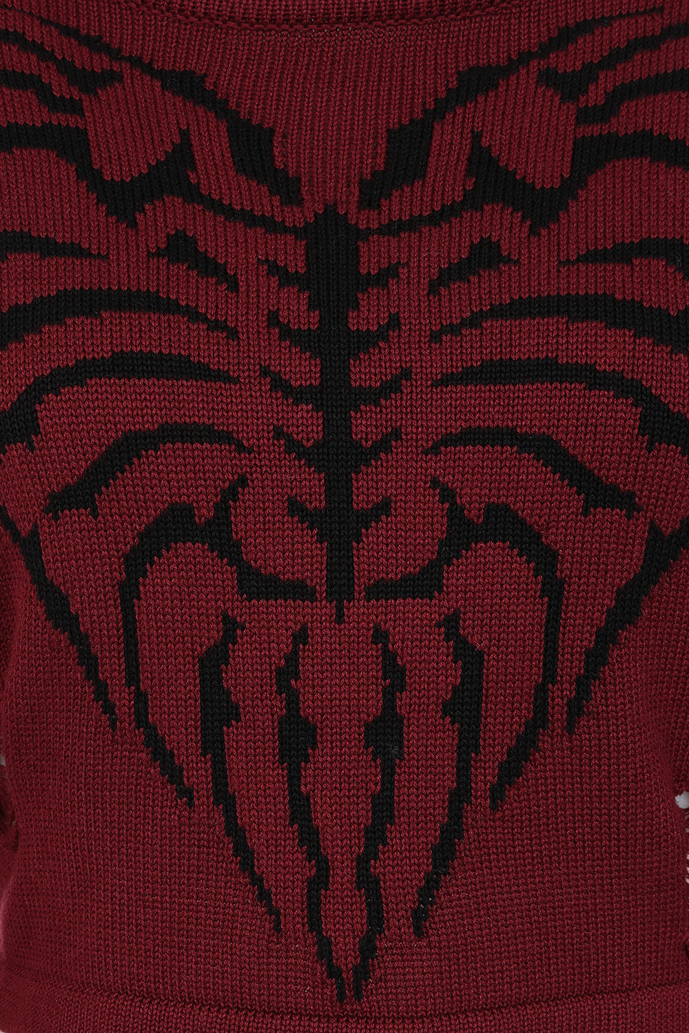 Banned Alternative Burgundy Torn Affection Jumper