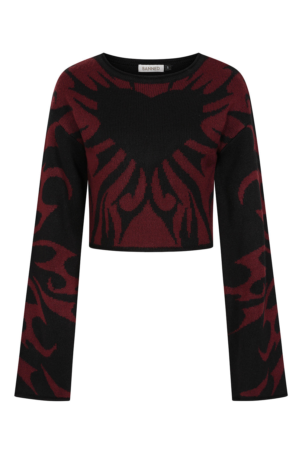 Banned Alternative Black/Burgundy Toxic Love Jumper