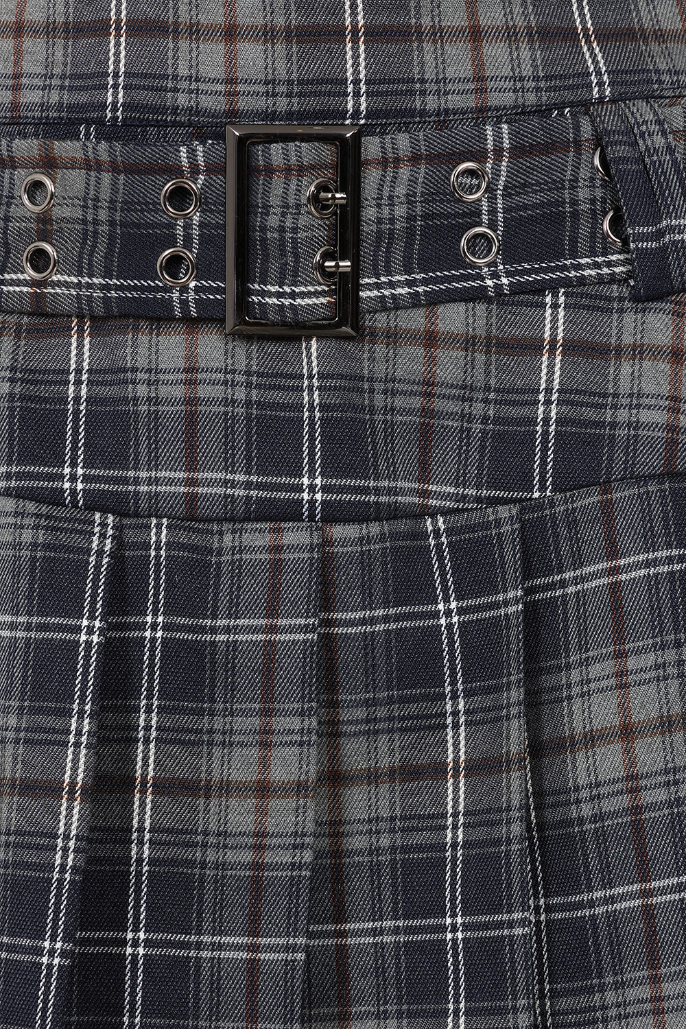 Banned Alternative Grey Just A Girl Mini Skirt