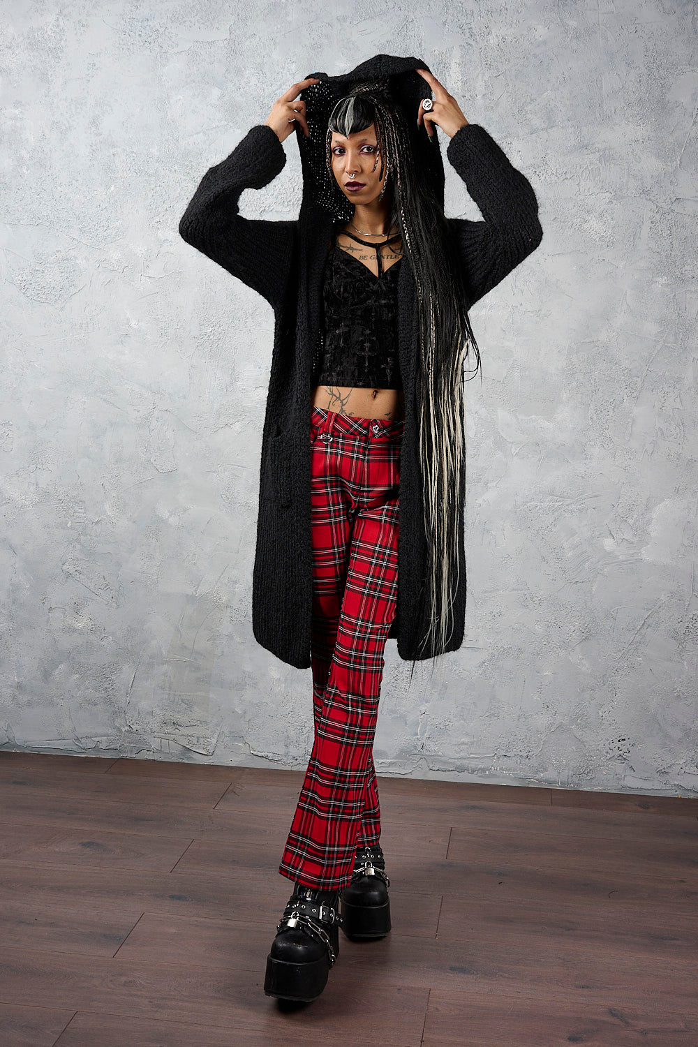 Banned Alternative Black Blackmoor Long Knit Cardigan