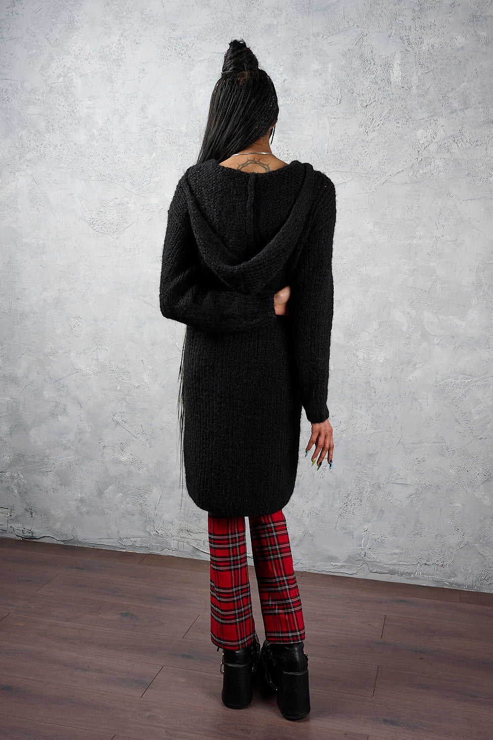 Banned Alternative Black Blackmoor Long Knit Cardigan