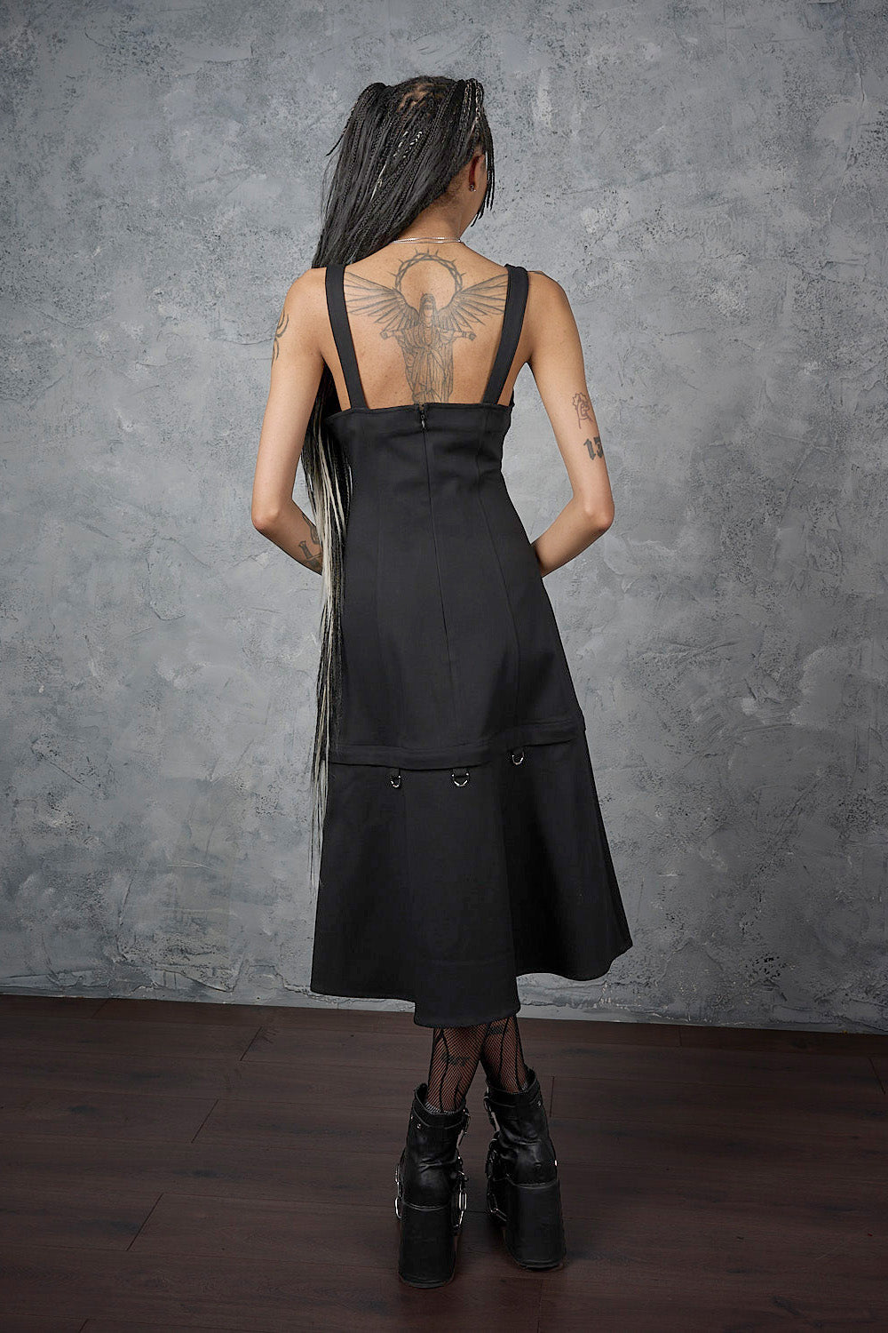 Banned Alternative Black Black Iron Bloom Dress