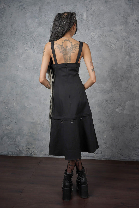 Banned Alternative Black Black Iron Bloom Dress