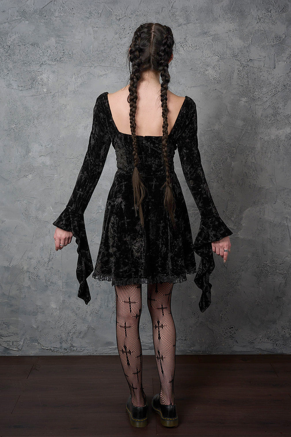 Banned Alternative Black Sanctum Velvet Dress