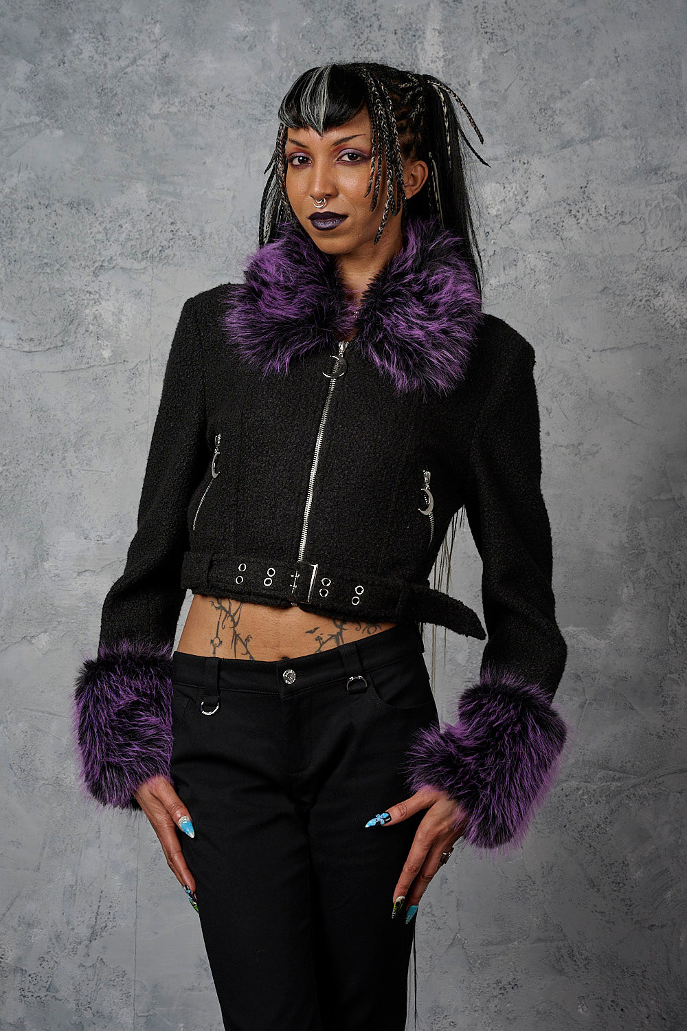 Banned Alternative Black/Purple Cold Spell Jacket