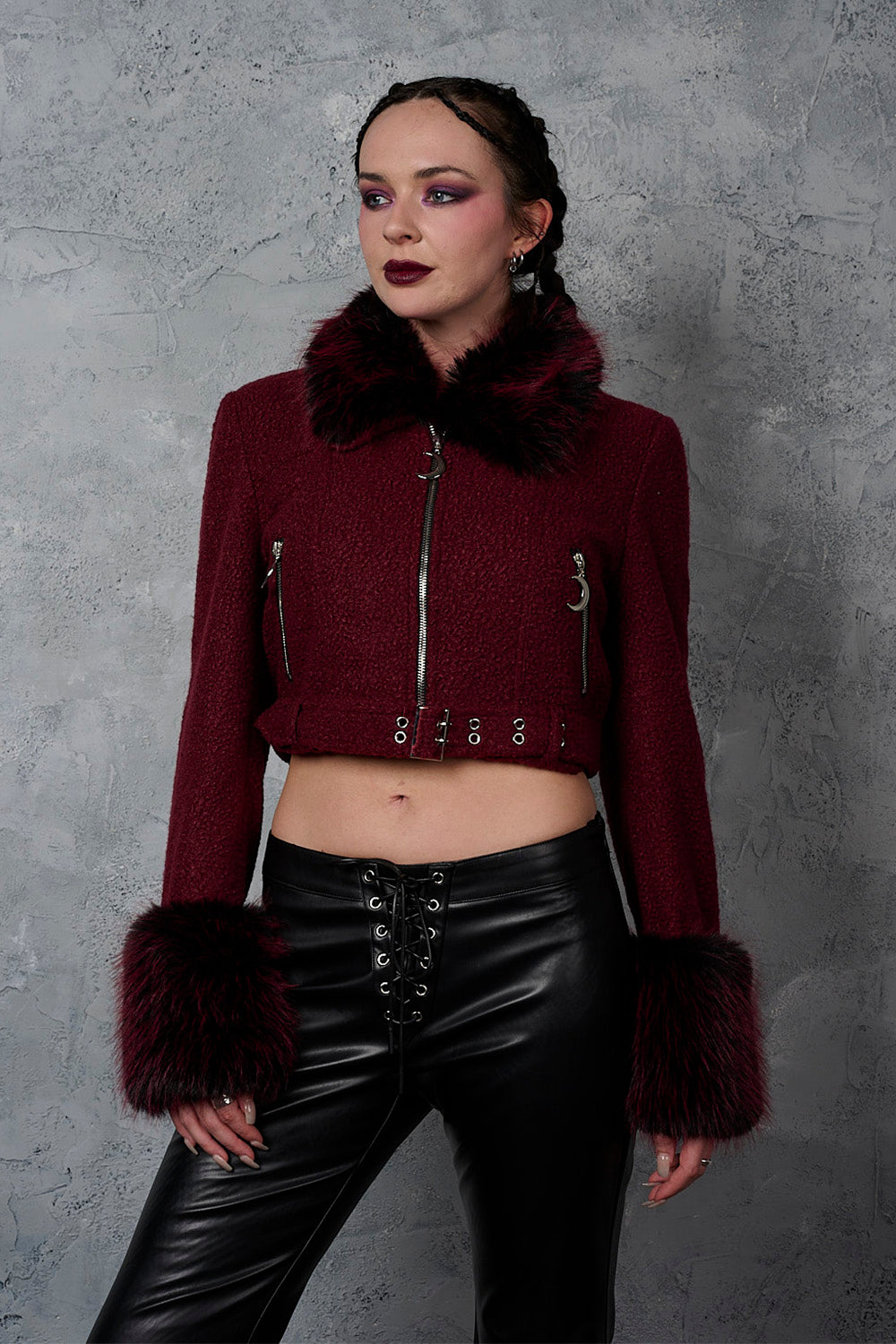 Banned Alternative Burgundy/Black Cold Spell Jacket