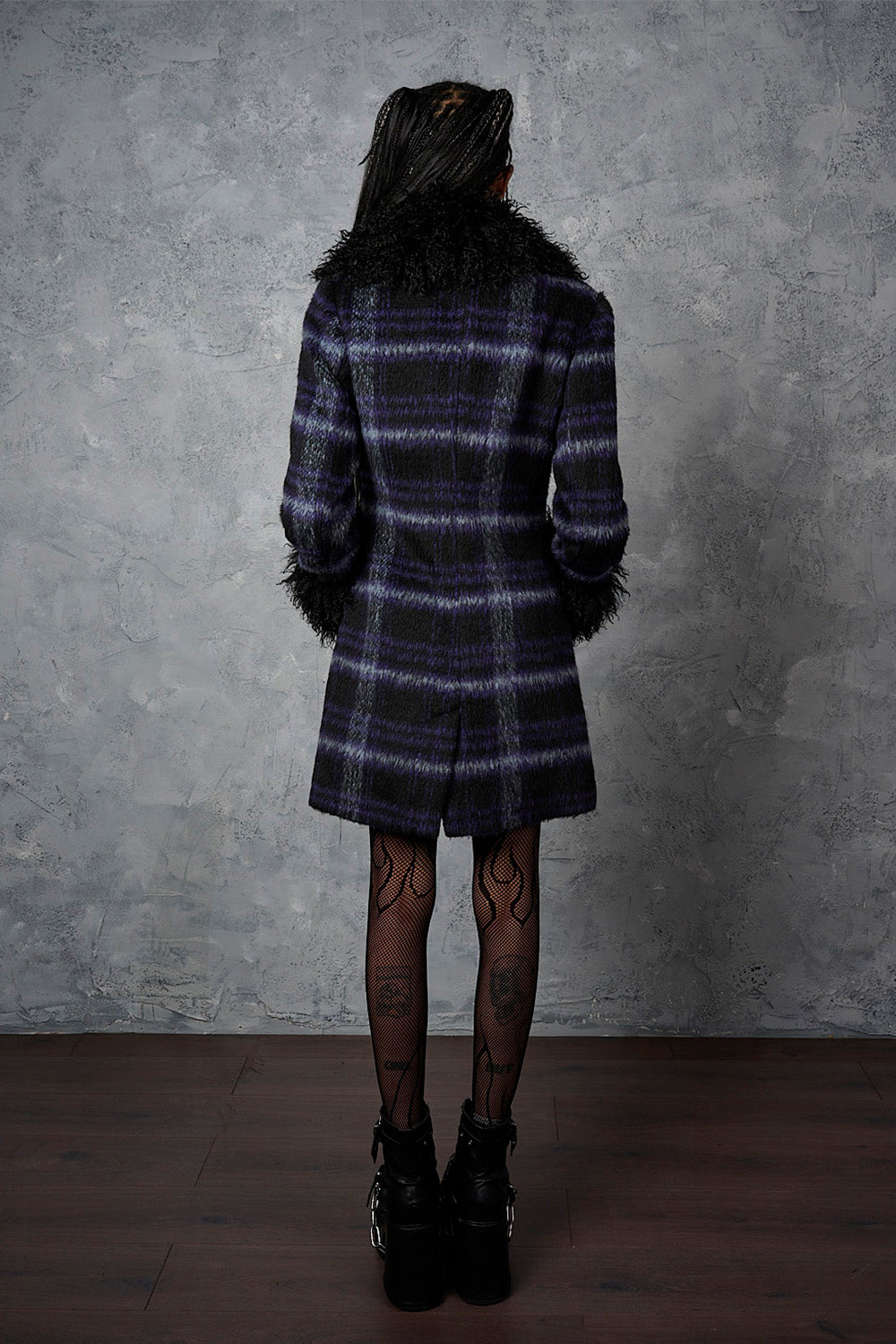 Banned Alternative Black/Purple Moody Melody Coat