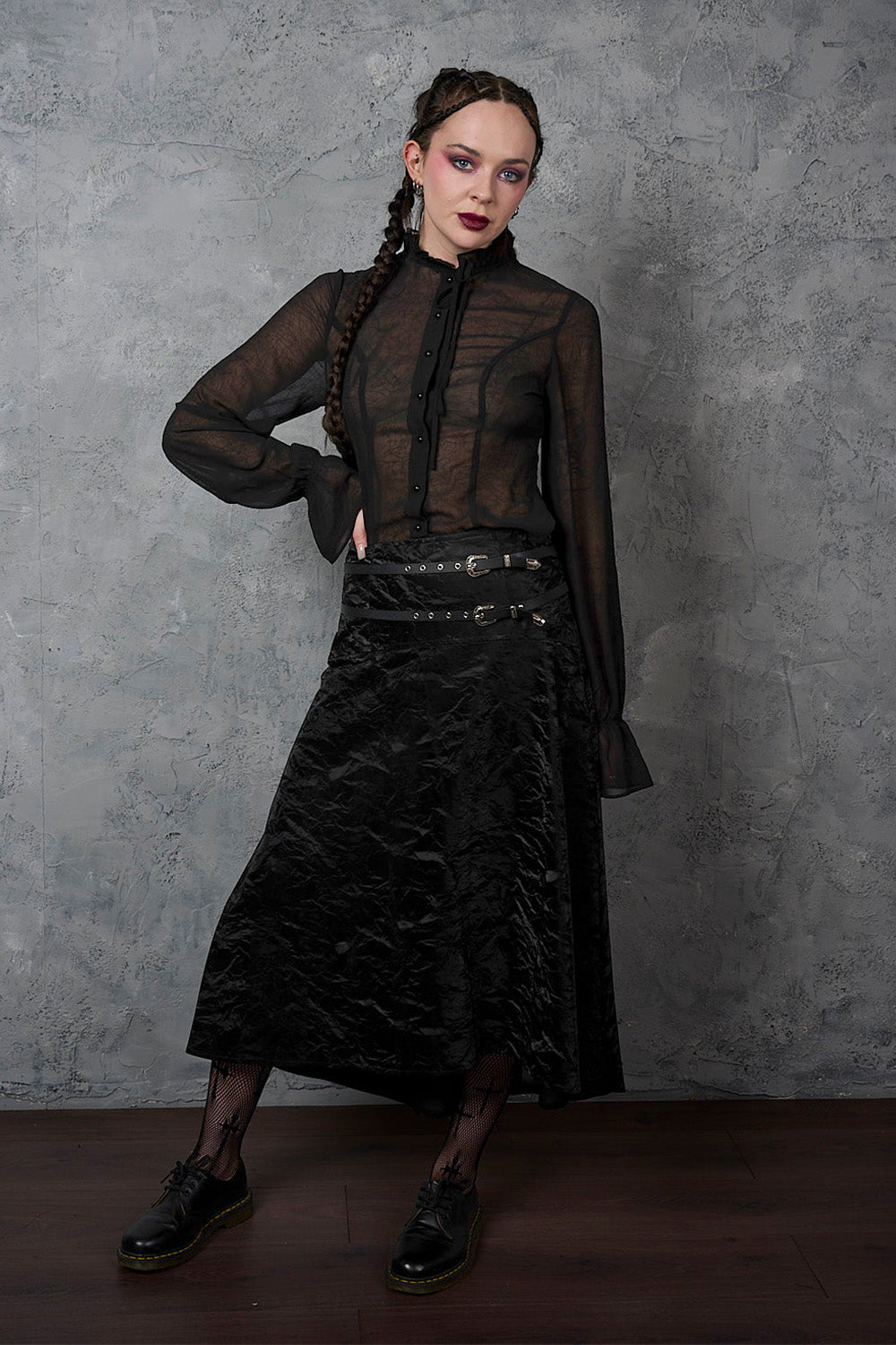 Banned Alternative Black Straphex Skirt