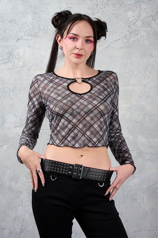 Banned Alternative Black/White Cupid Clash Top