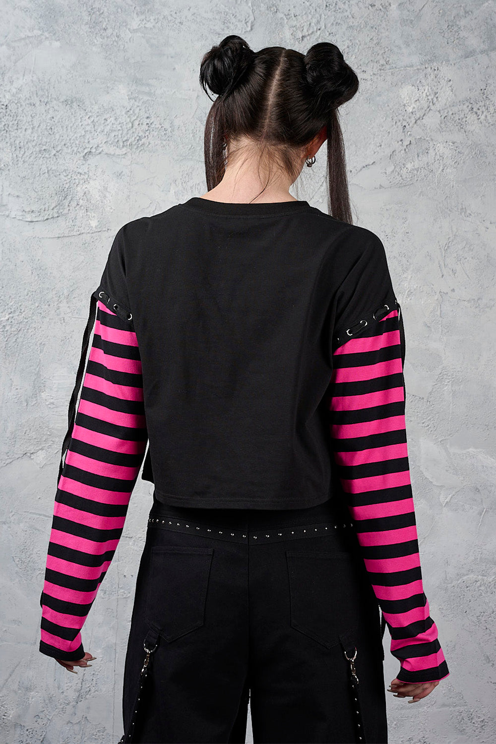 Banned Alternative Black/Pink My Heart Hacker Top