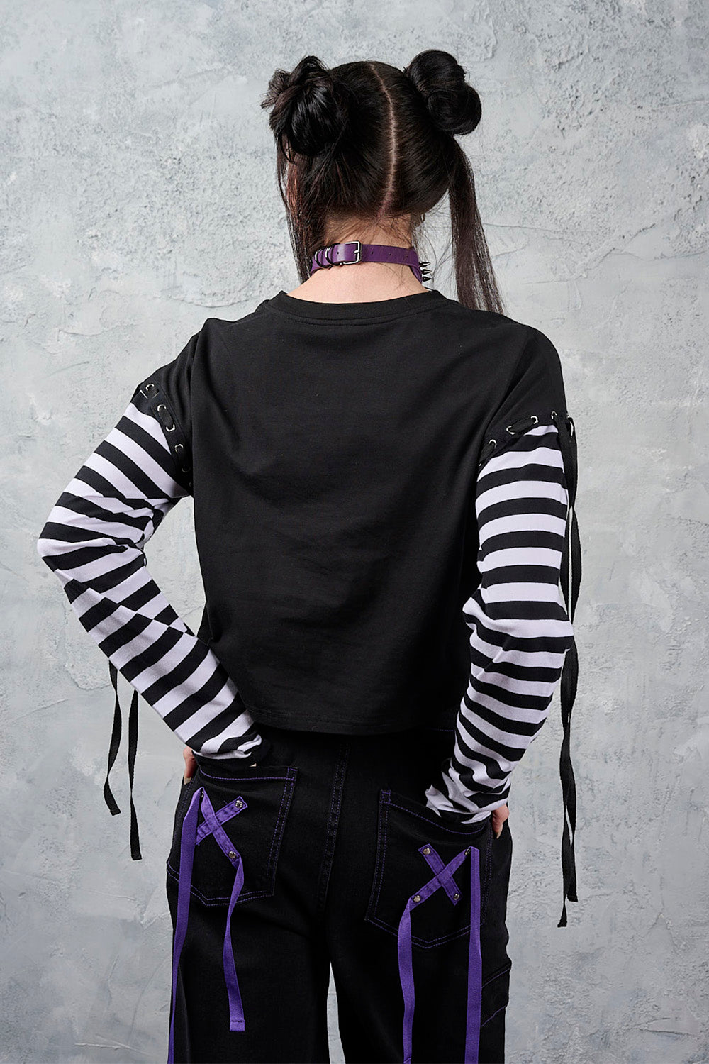 Banned Alternative Black/White My Heart Hacker Top